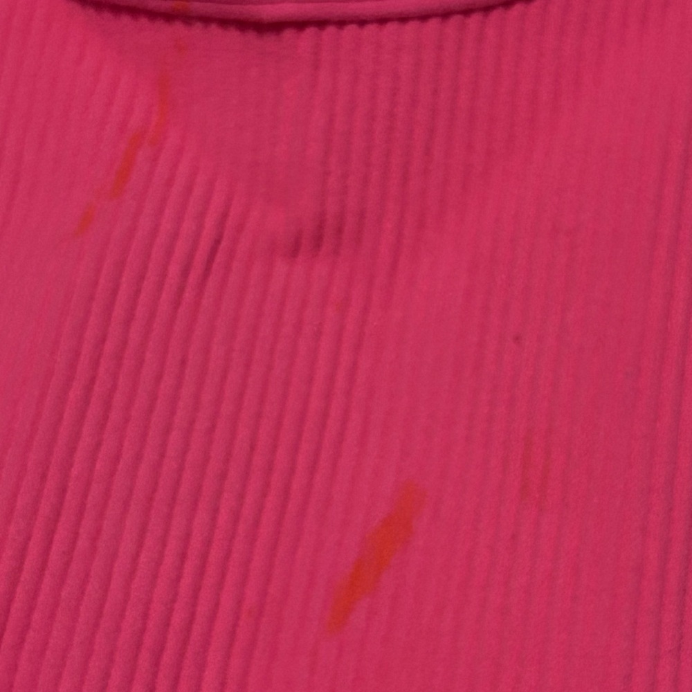 Vibrant Pink Ribbed Crop Top - Picture 3 of 3